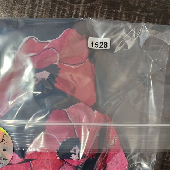 Reitmans Women XL Navy Floral Dress DolmanSleeve CinchedWaist Lined Garden Party - Picture 11 of 11